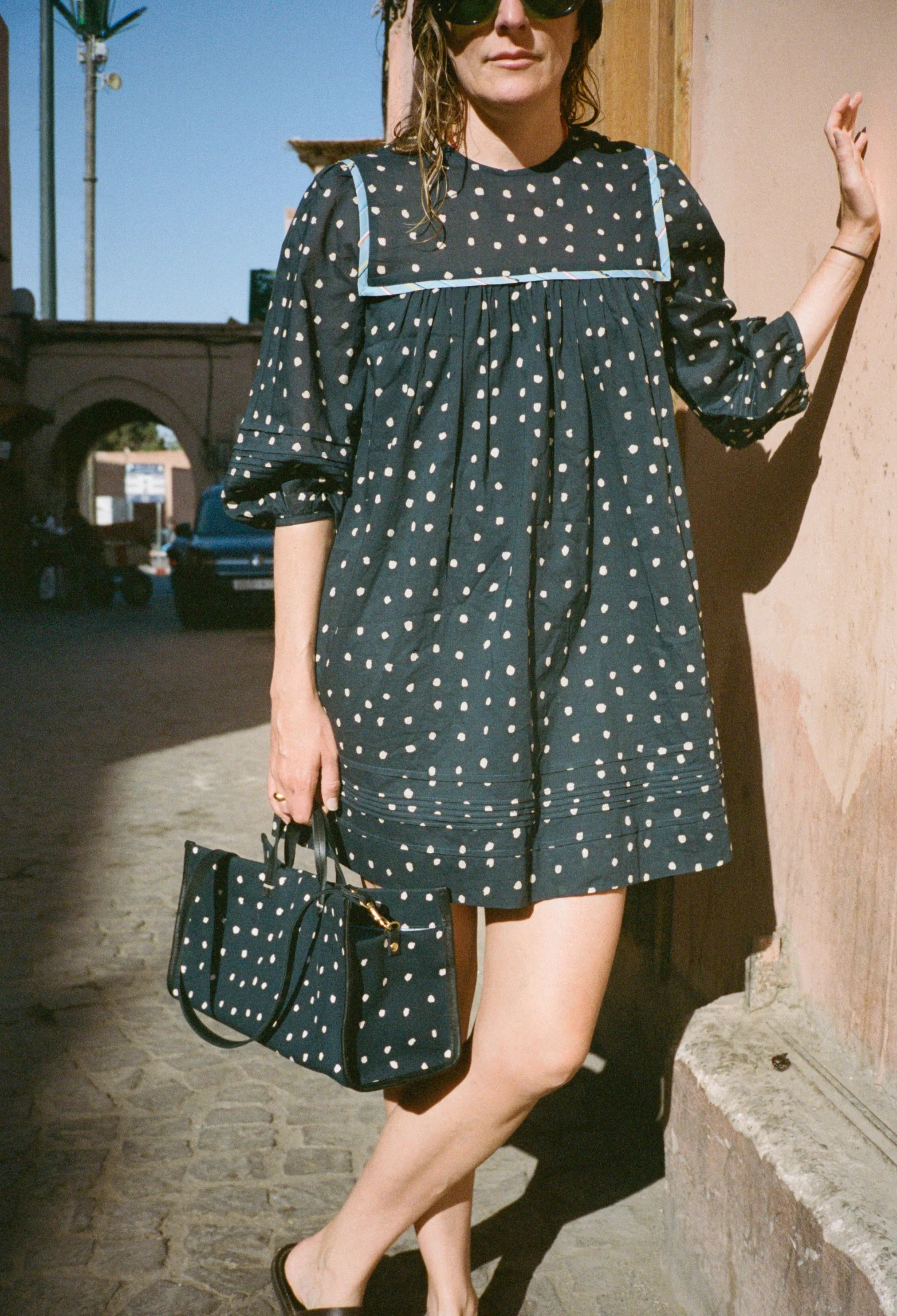 Clare V x Ciao Lucia Jolin Mini Spot Dress sold by Ciao Lucia product image thumbnail 2