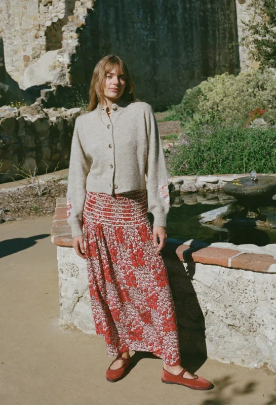 Olanna Poppy Silk Skirt made by Ciao Lucia