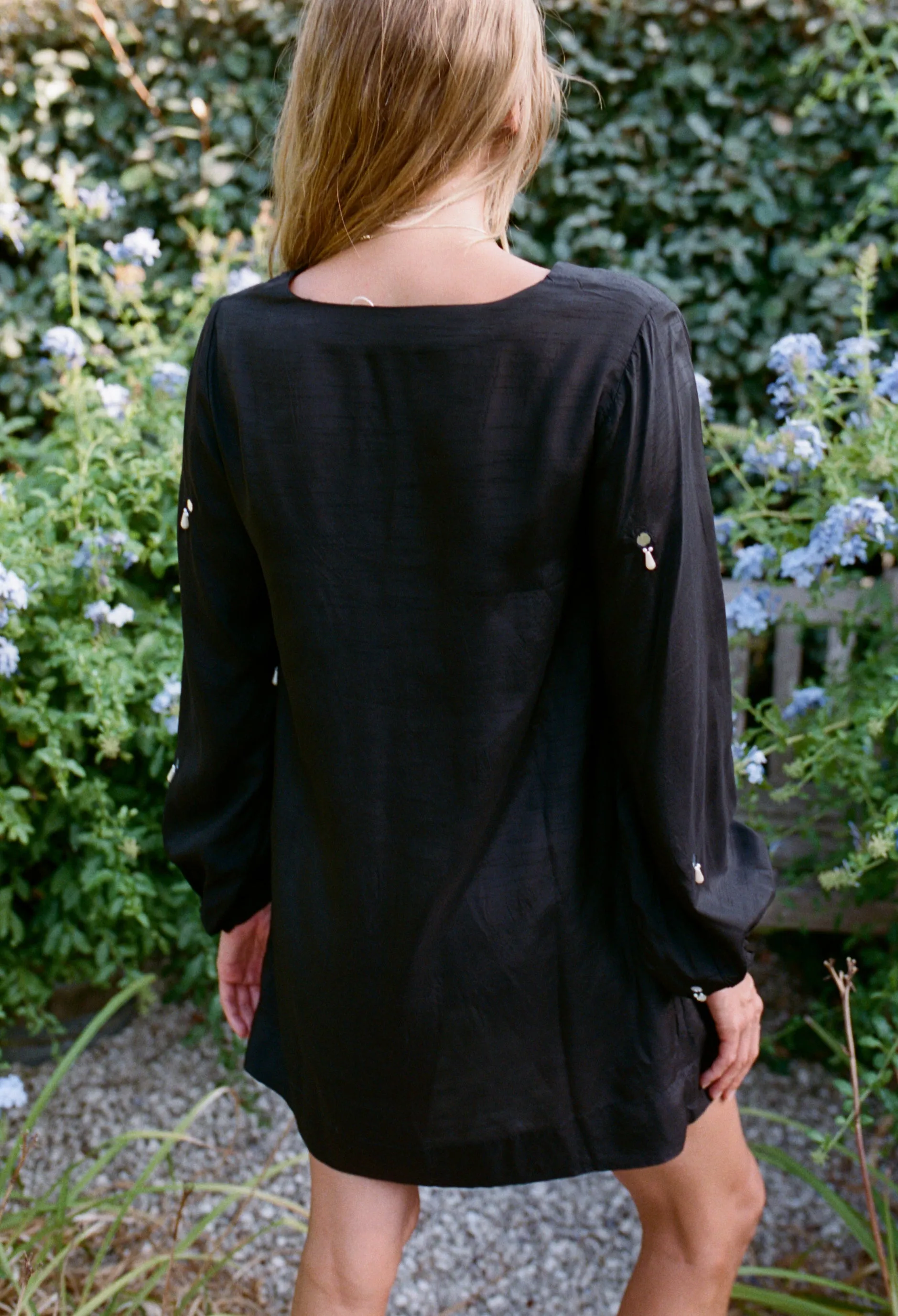 Mirey Black Dupioni Dress sold by Ciao Lucia product image thumbnail 5