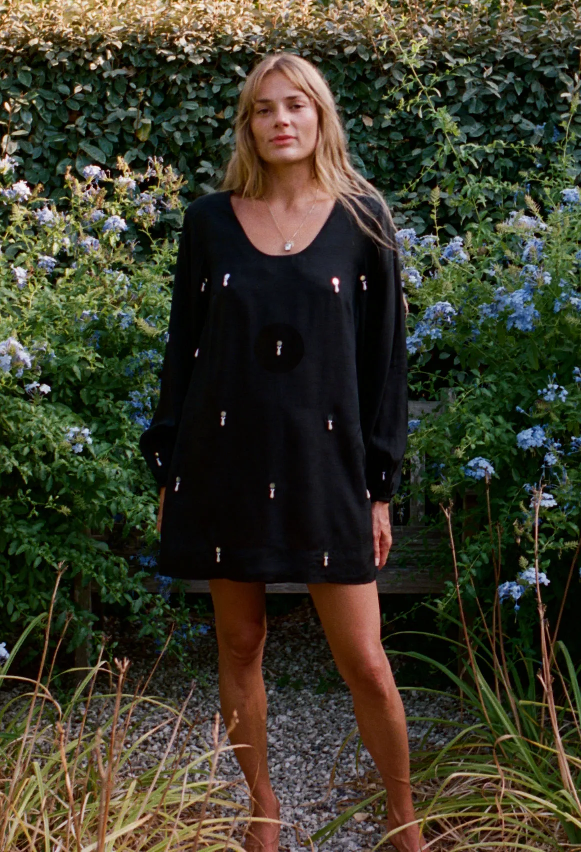 Mirey Black Dupioni Dress sold by Ciao Lucia product image thumbnail 3