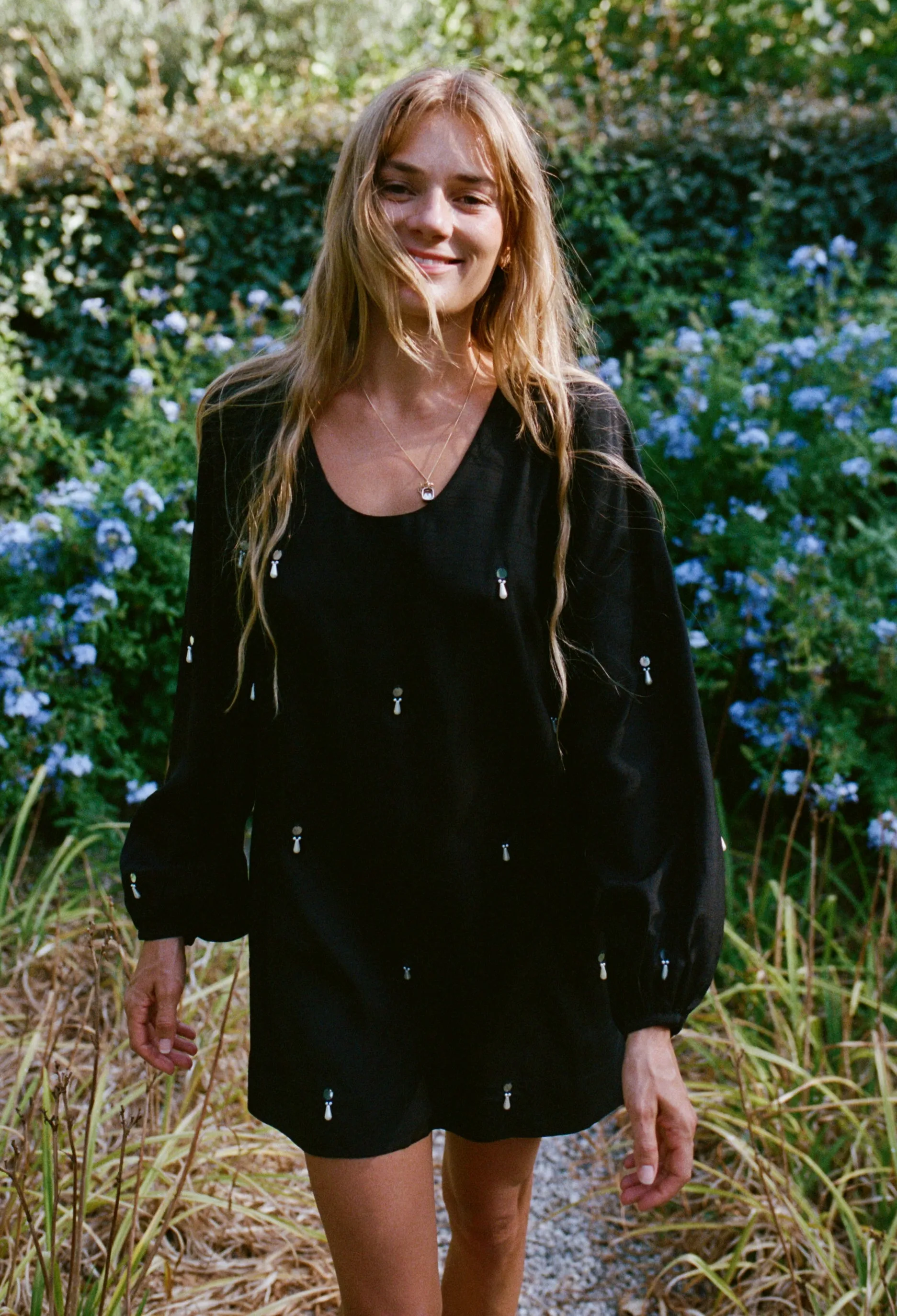 Mirey Black Dupioni Dress sold by Ciao Lucia