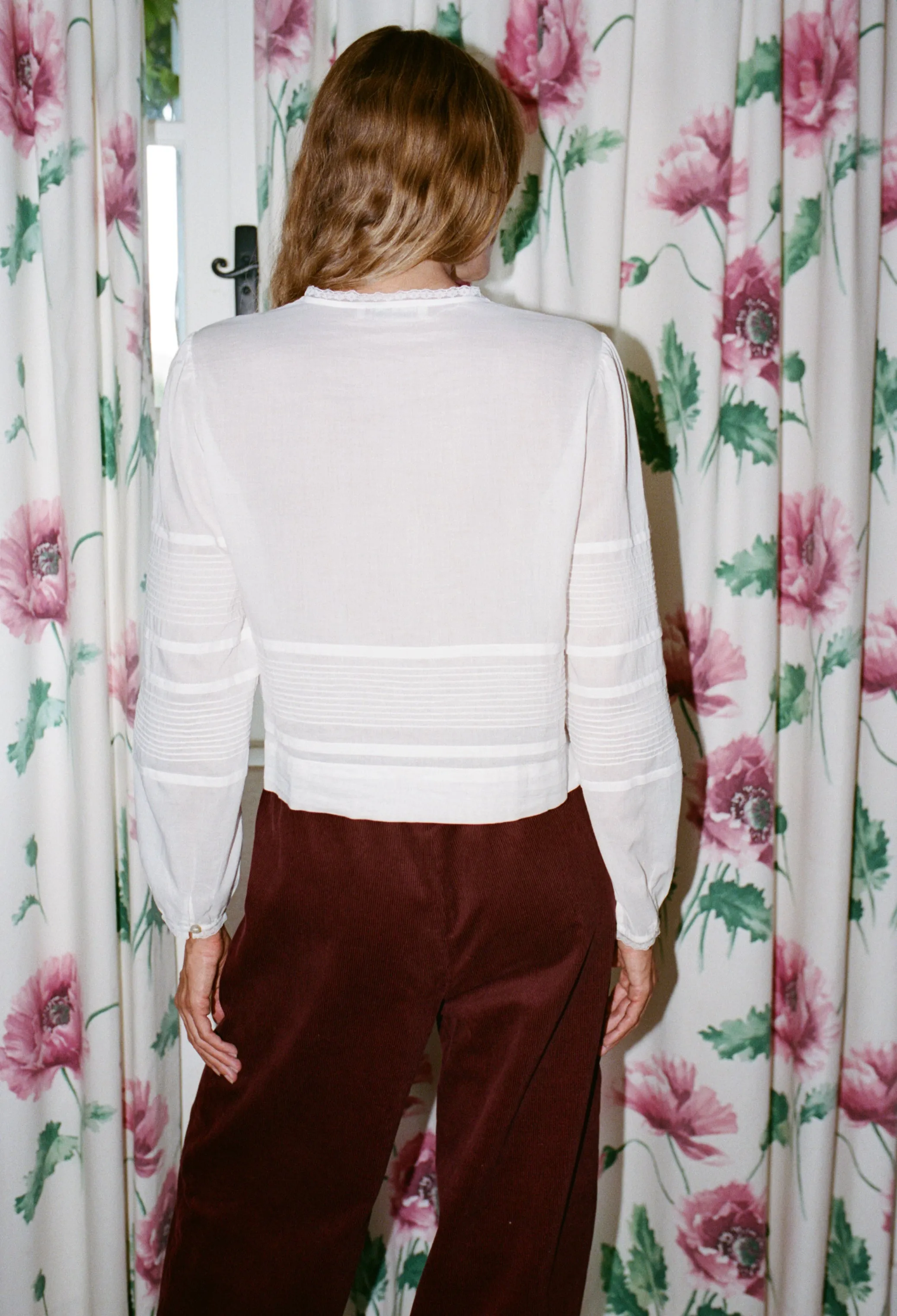 Aldina White Cotton Voile Top sold by Ciao Lucia product image thumbnail 4