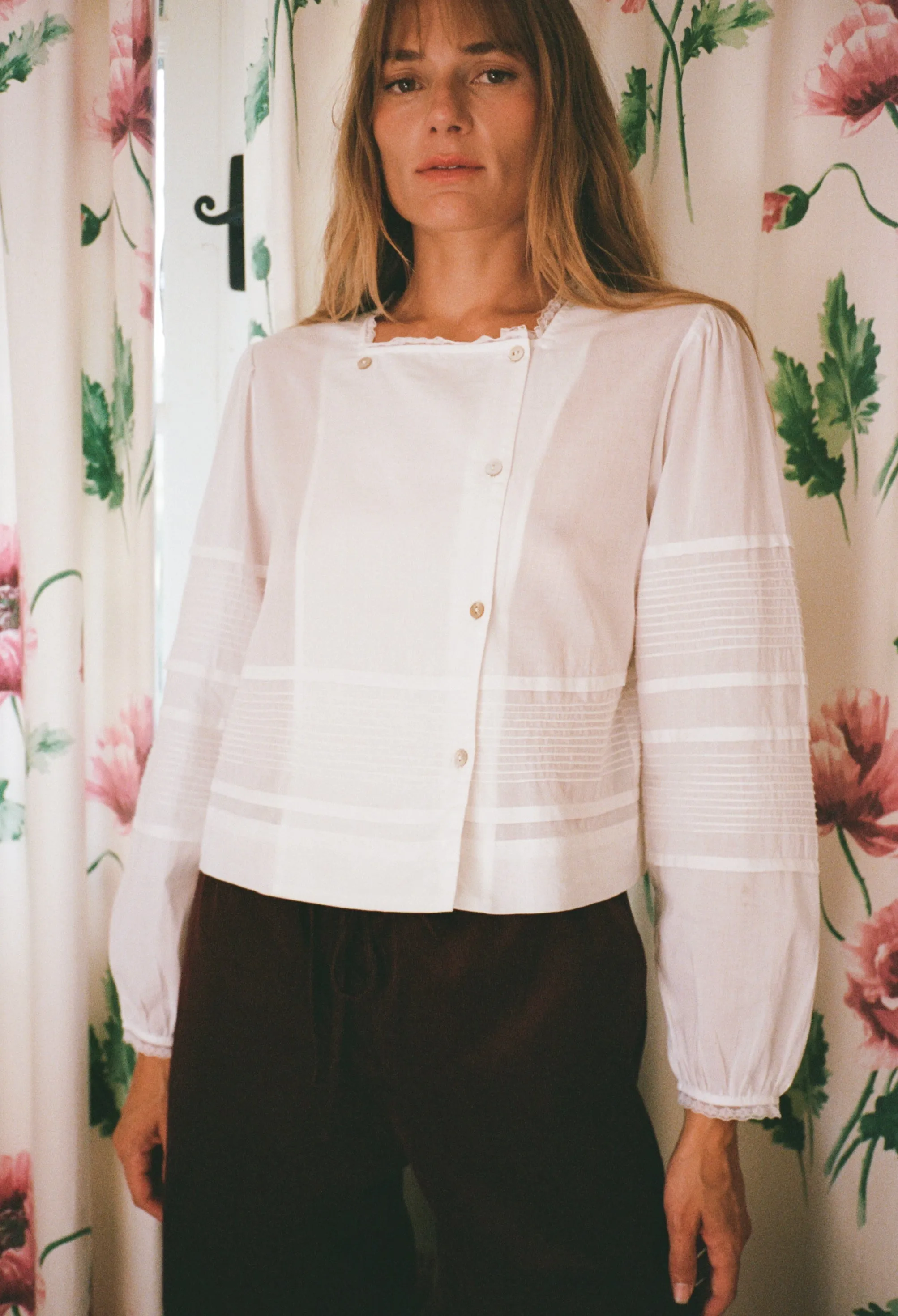 Aldina White Cotton Voile Top sold by Ciao Lucia product image thumbnail 5