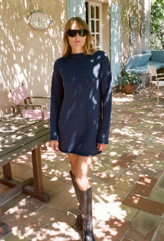 Tilda Denim Wool Blend Dress made by Ciao Lucia