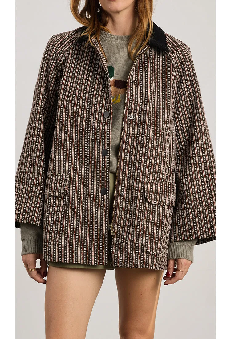 Logan Saddle Stripe Barn Coat sold by Ciao Lucia product image thumbnail 2