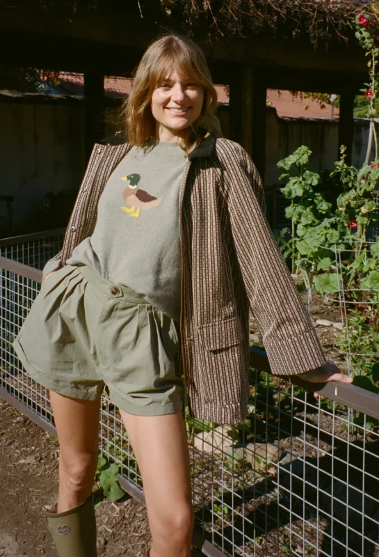 Logan Saddle Stripe Barn Coat made by Ciao Lucia