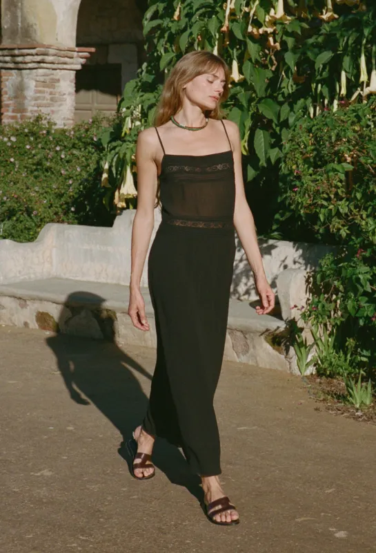 Beverly Black Georgette Silk Dress made by Ciao Lucia
