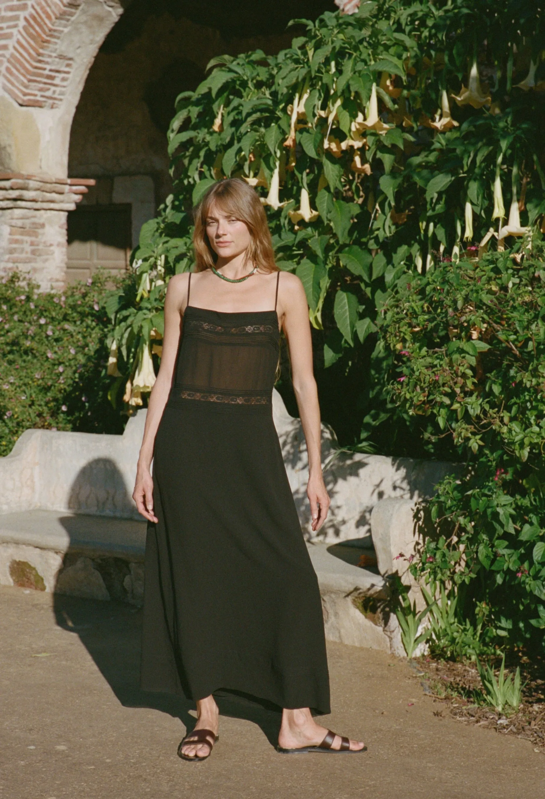 Beverly Black Georgette Silk Dress sold by Ciao Lucia product image thumbnail 3