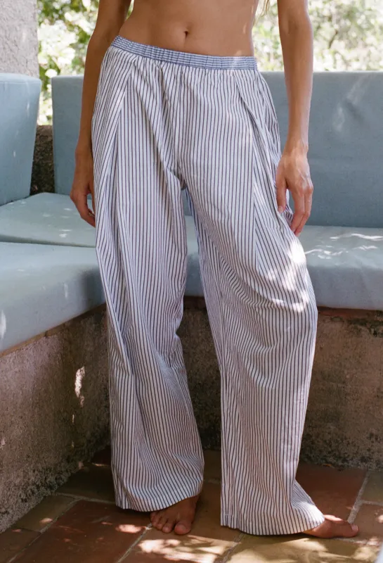 Kaila Stripe Cotton Poplin Pant made by Ciao Lucia