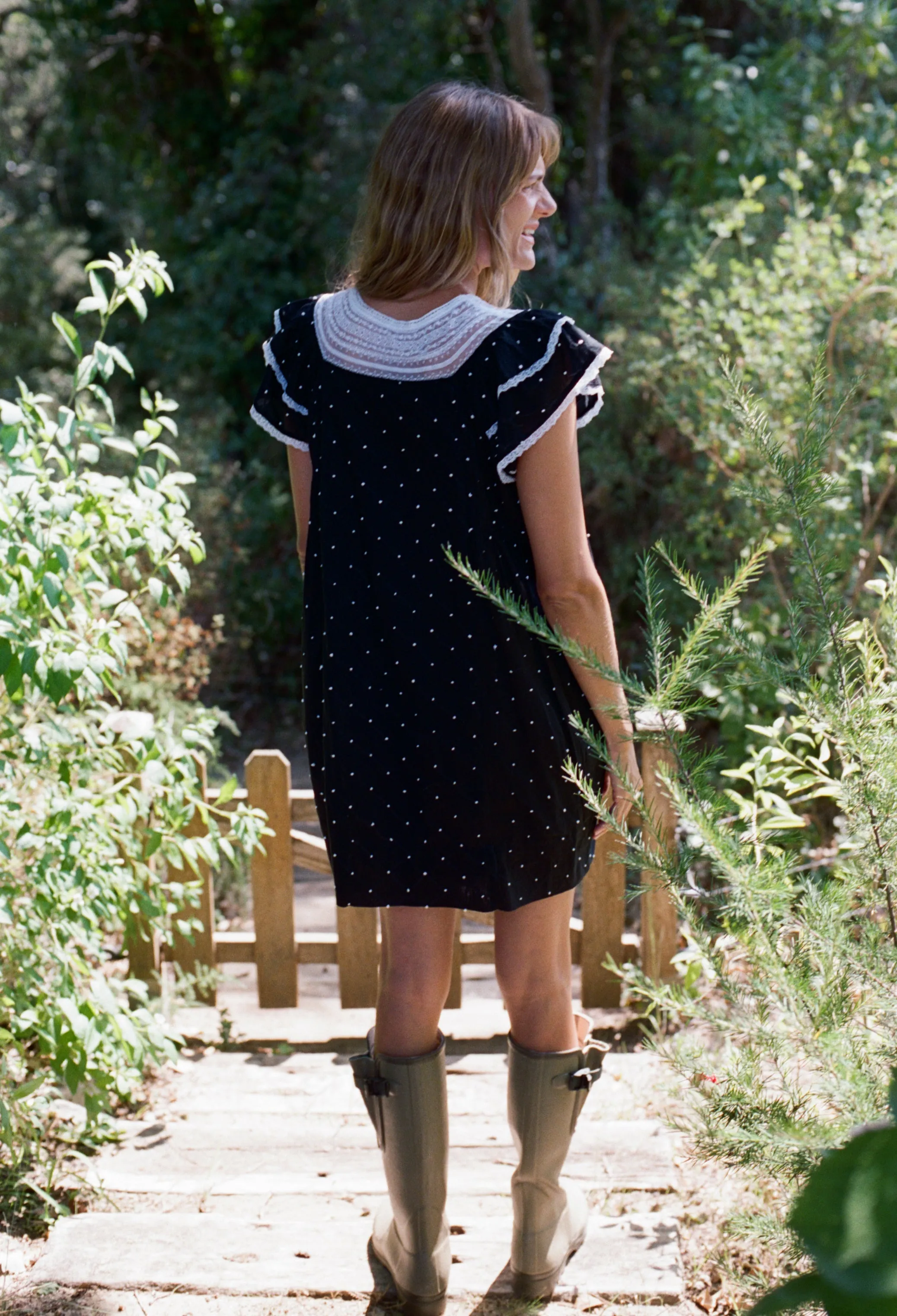 Ailon Black Cotton Voile Dress sold by Ciao Lucia product image thumbnail 5
