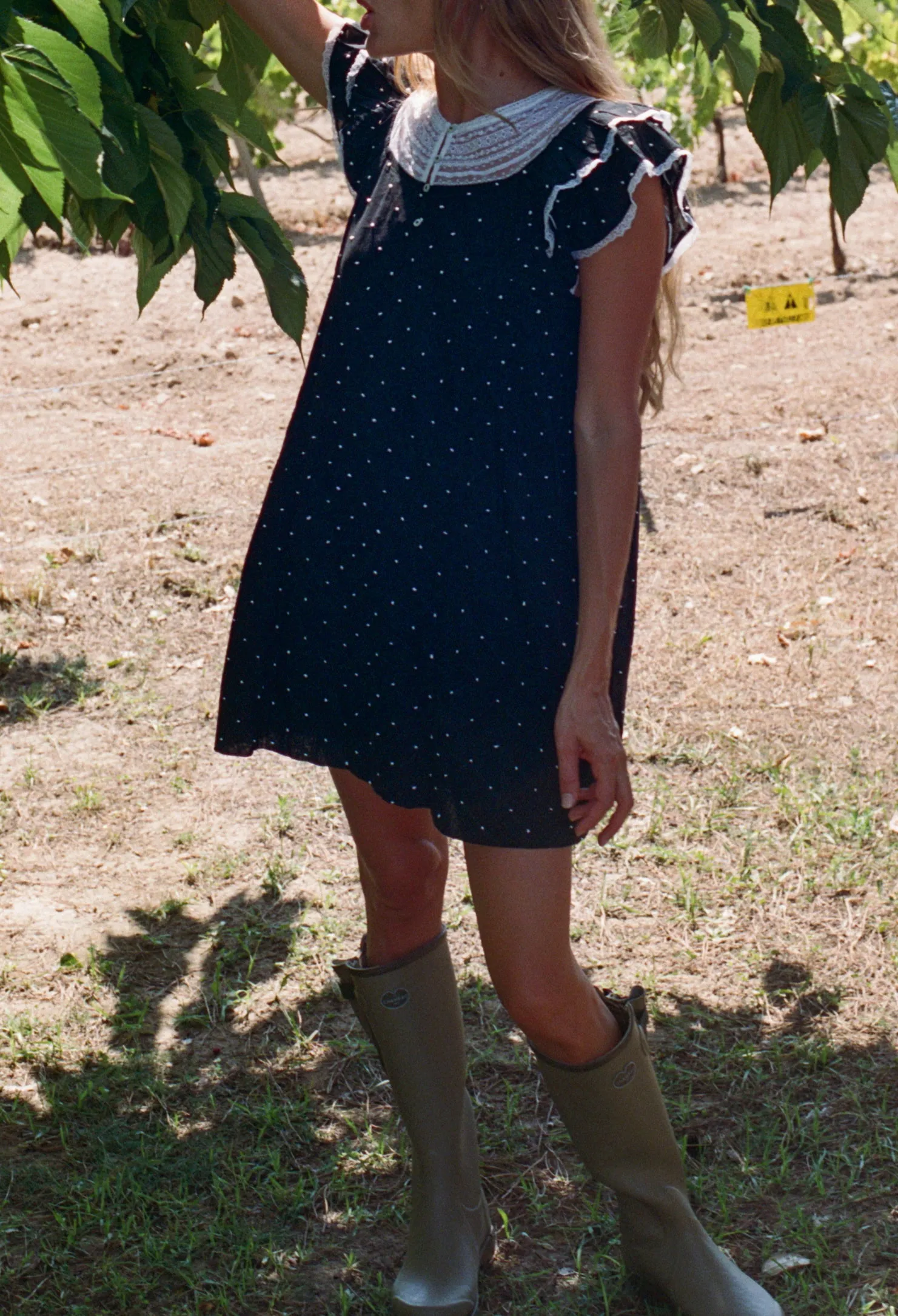 Ailon Black Cotton Voile Dress sold by Ciao Lucia