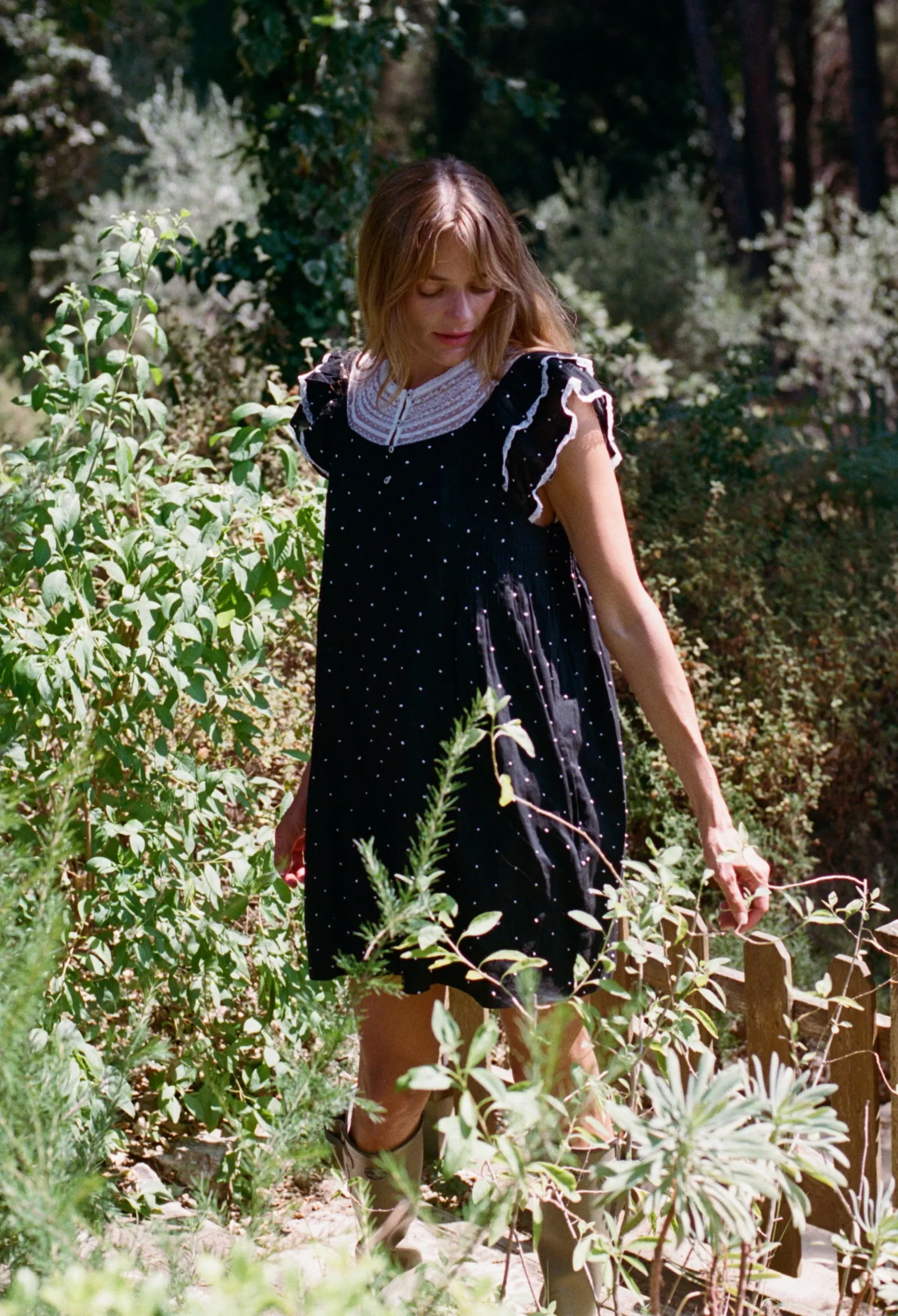 Ailon Black Cotton Voile Dress sold by Ciao Lucia product image thumbnail 4