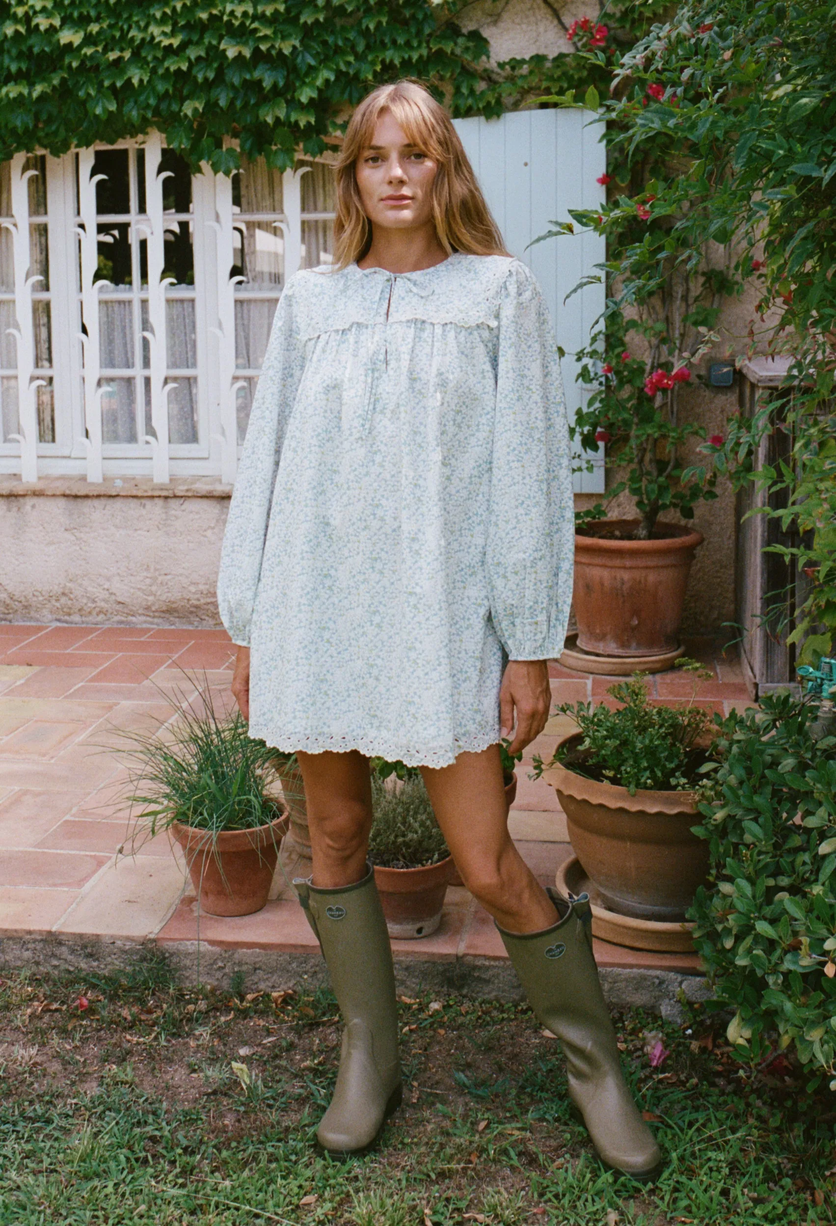 Jonita Chamomile Cotton Voile Dress sold by Ciao Lucia product image thumbnail 3