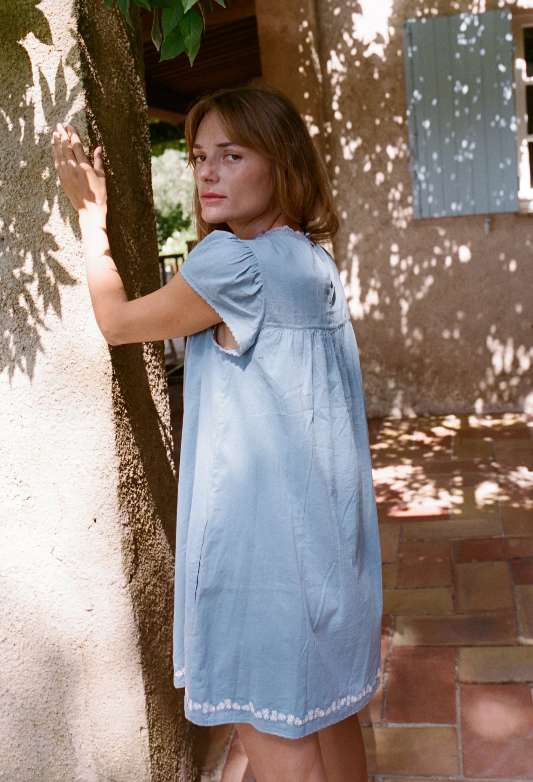 Joelle Slate Cotton Voile Dress sold by Ciao Lucia product image thumbnail 4