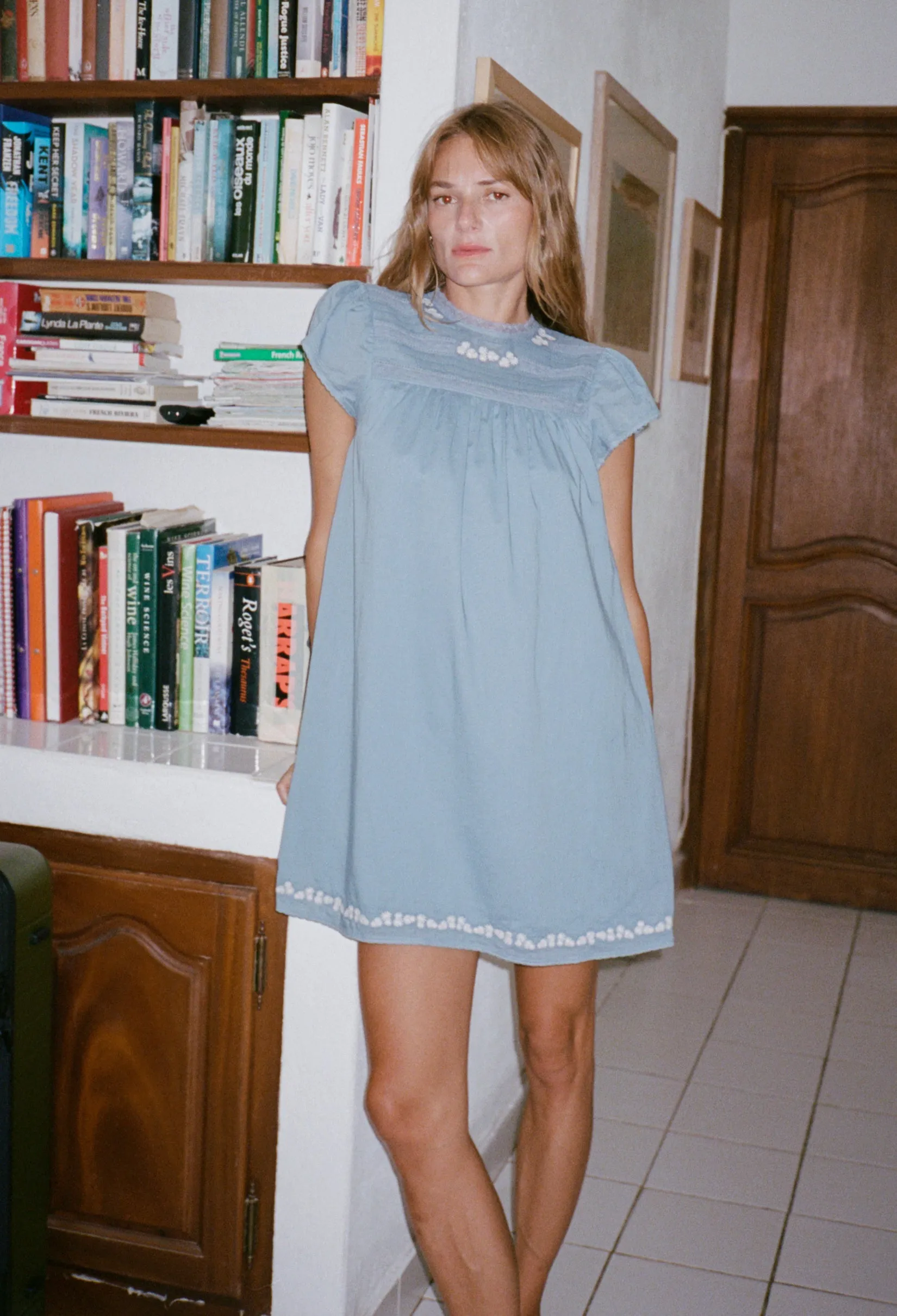 Joelle Slate Cotton Voile Dress sold by Ciao Lucia product image thumbnail 2