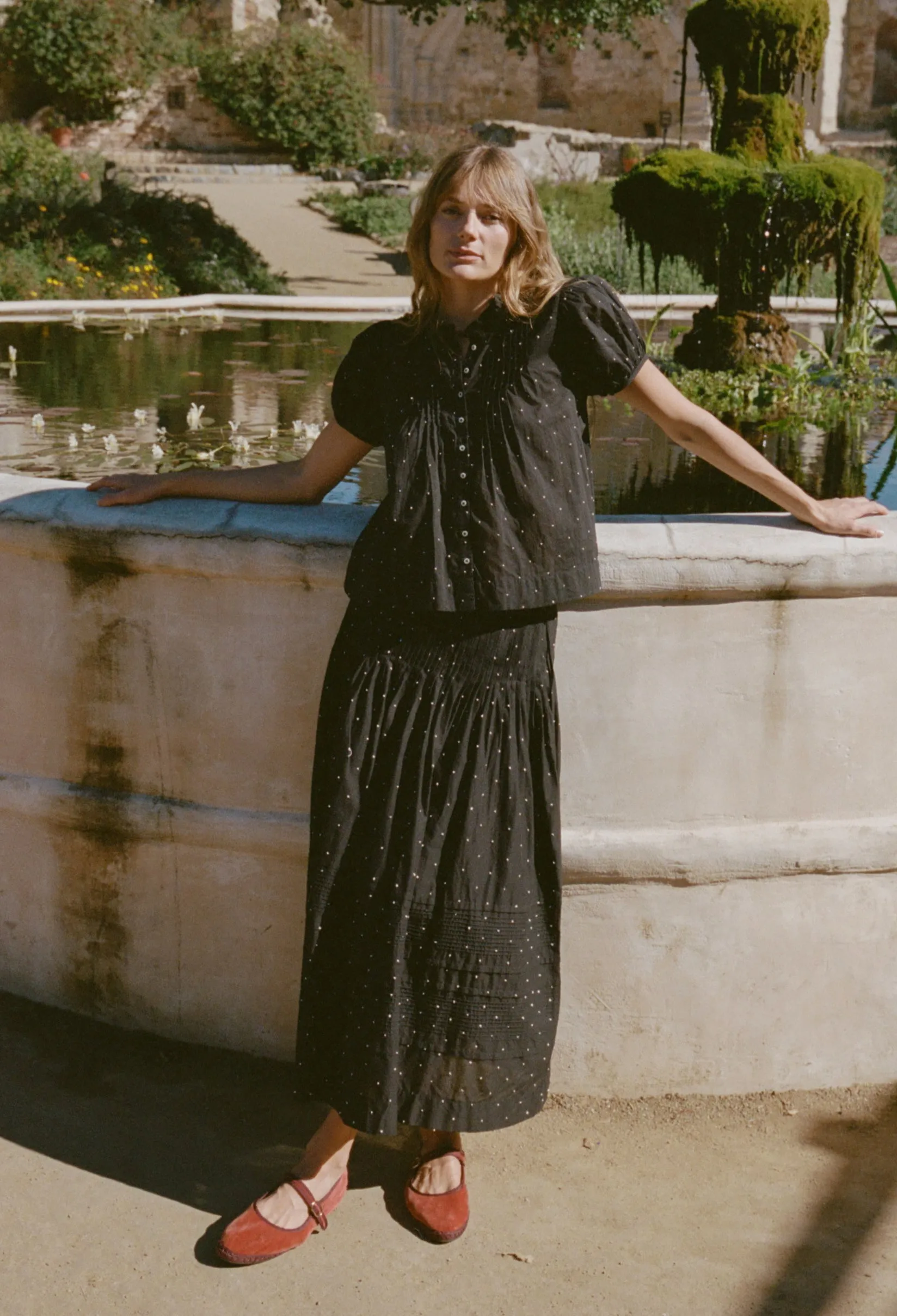 Laila Black Cotton Voile Top sold by Ciao Lucia product image thumbnail 2