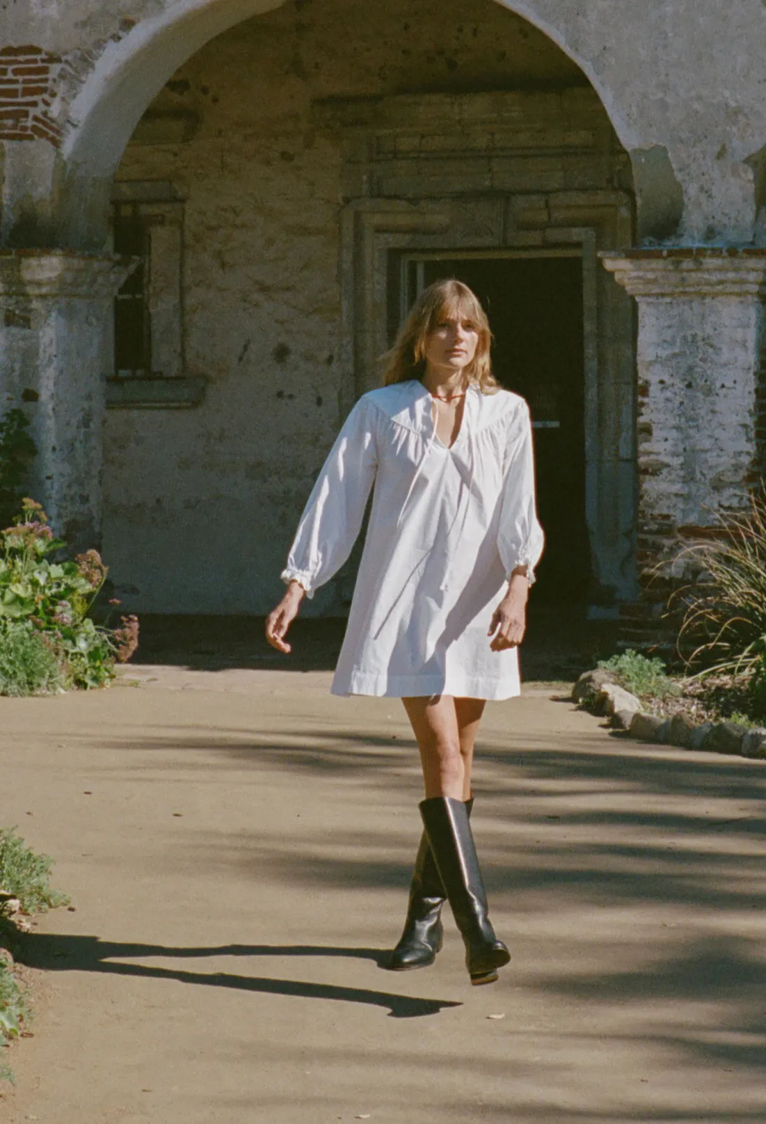 Tania White Cotton Poplin Dress sold by Ciao Lucia product image thumbnail 3