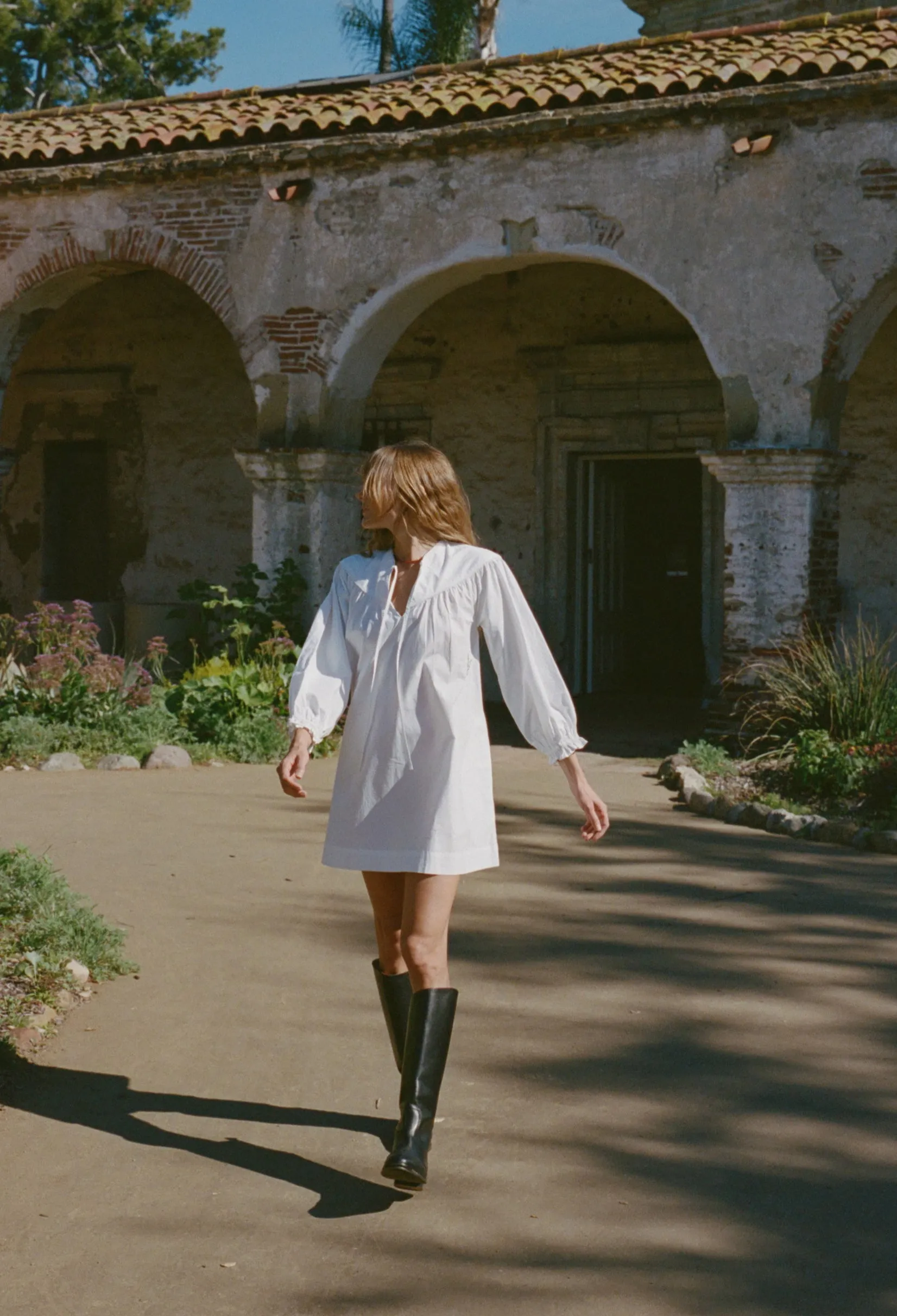 Tania White Cotton Poplin Dress sold by Ciao Lucia product image thumbnail 5
