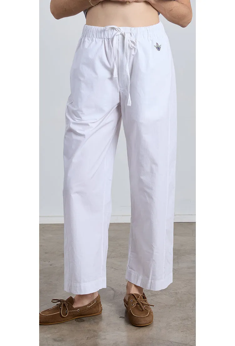 Dania White Cotton Poplin Pant sold by Ciao Lucia product image thumbnail 3