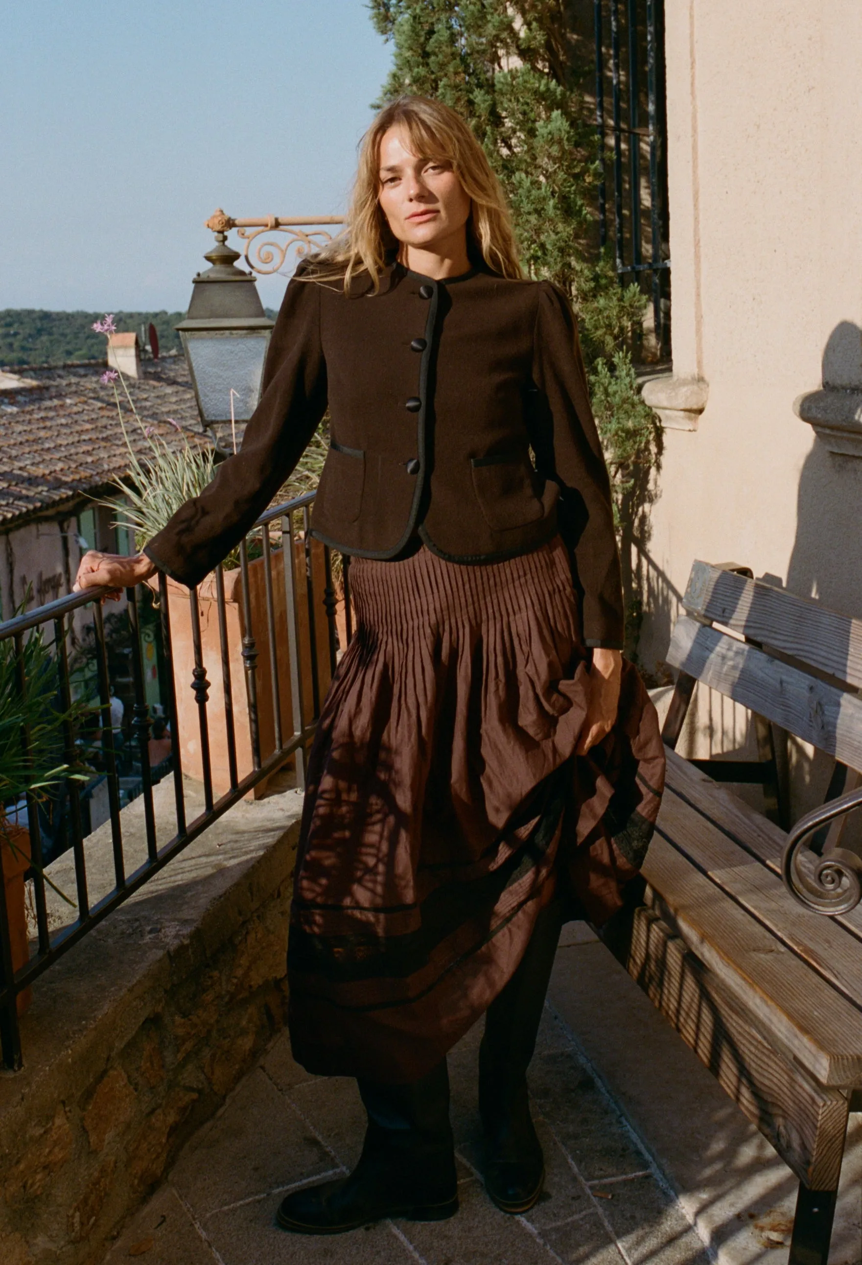 Josiane Brown Felt Jacket sold by Ciao Lucia product image thumbnail 5