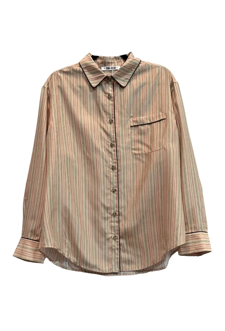 Delan Basque Stripe Silk Top sold by Ciao Lucia product image thumbnail 3
