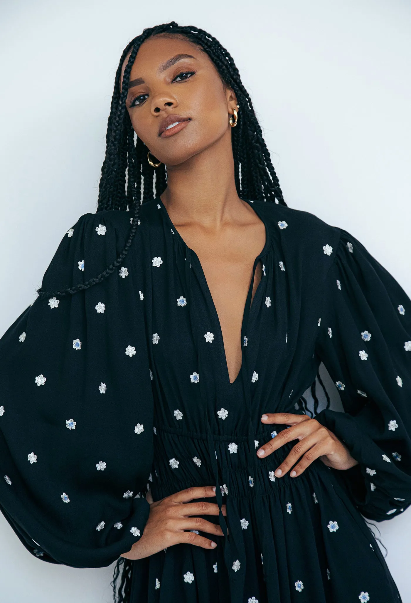 Angelina Dress Floral Embroidered sold by Ciao Lucia product image thumbnail 3