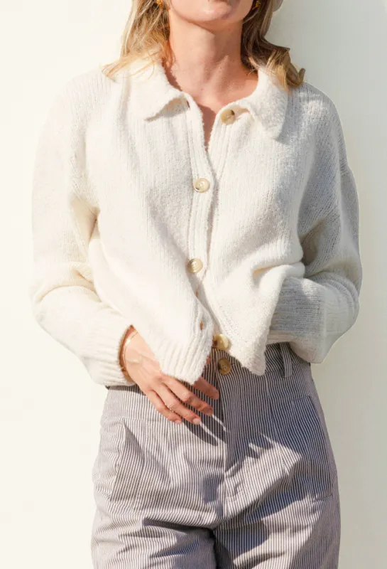 Piero Cardigan Ivory made by Ciao Lucia