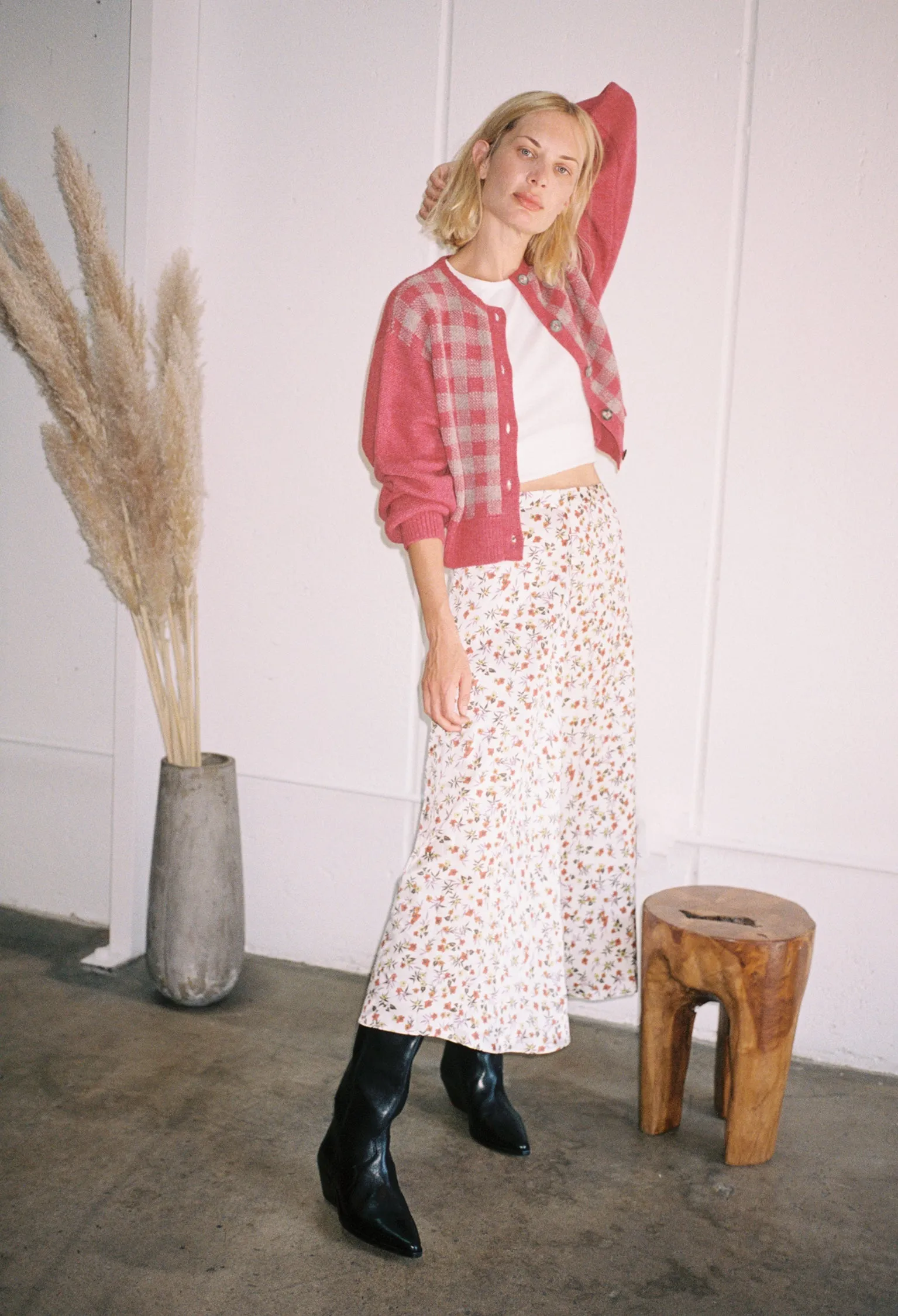 Roma Skirt Garden Silk Charmeuse sold by Ciao Lucia product image thumbnail 3