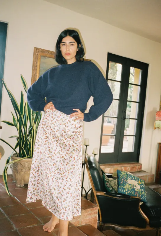 Roma Skirt Garden Silk Charmeuse sold by Ciao Lucia