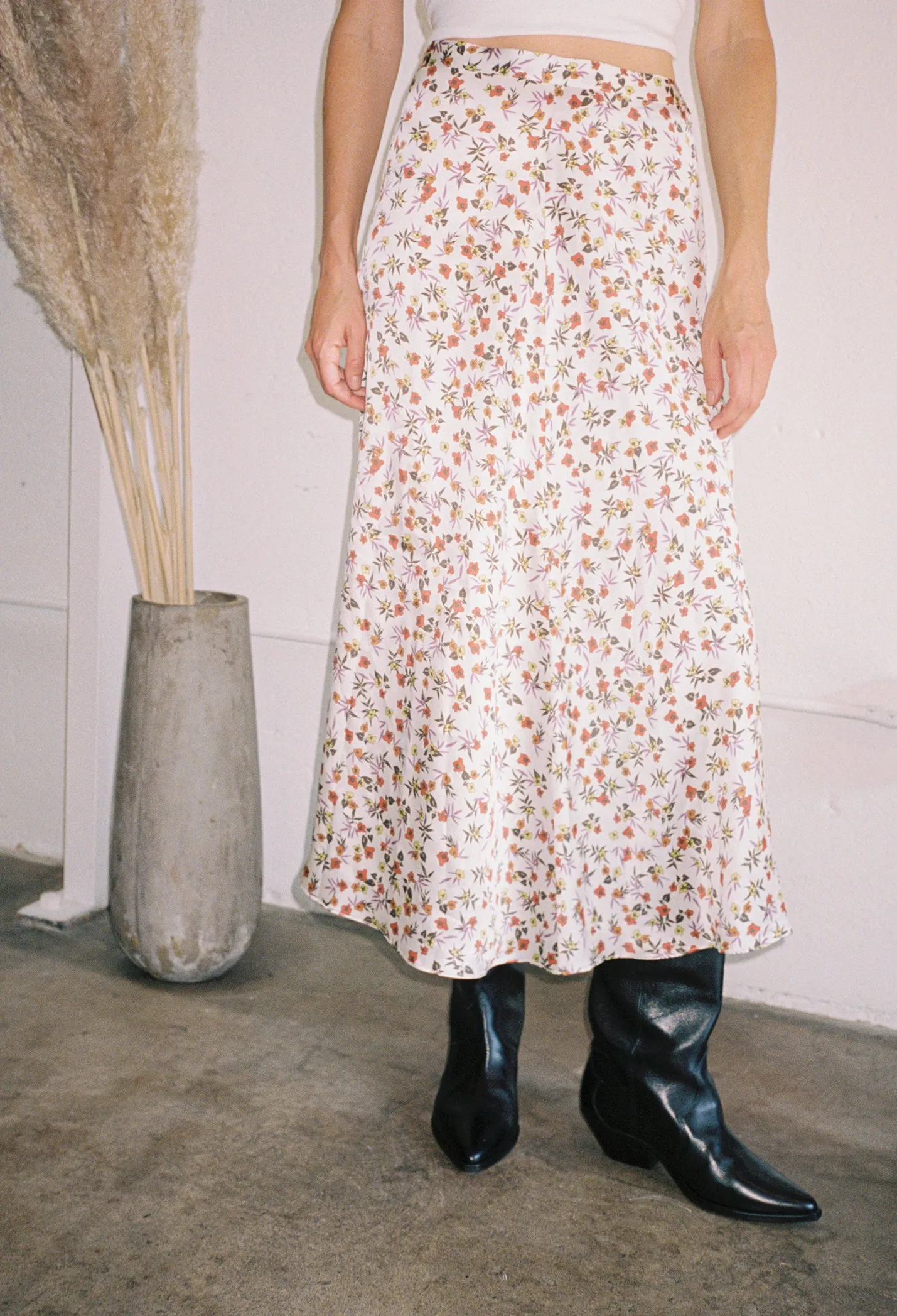 Roma Skirt Garden Silk Charmeuse sold by Ciao Lucia product image thumbnail 4