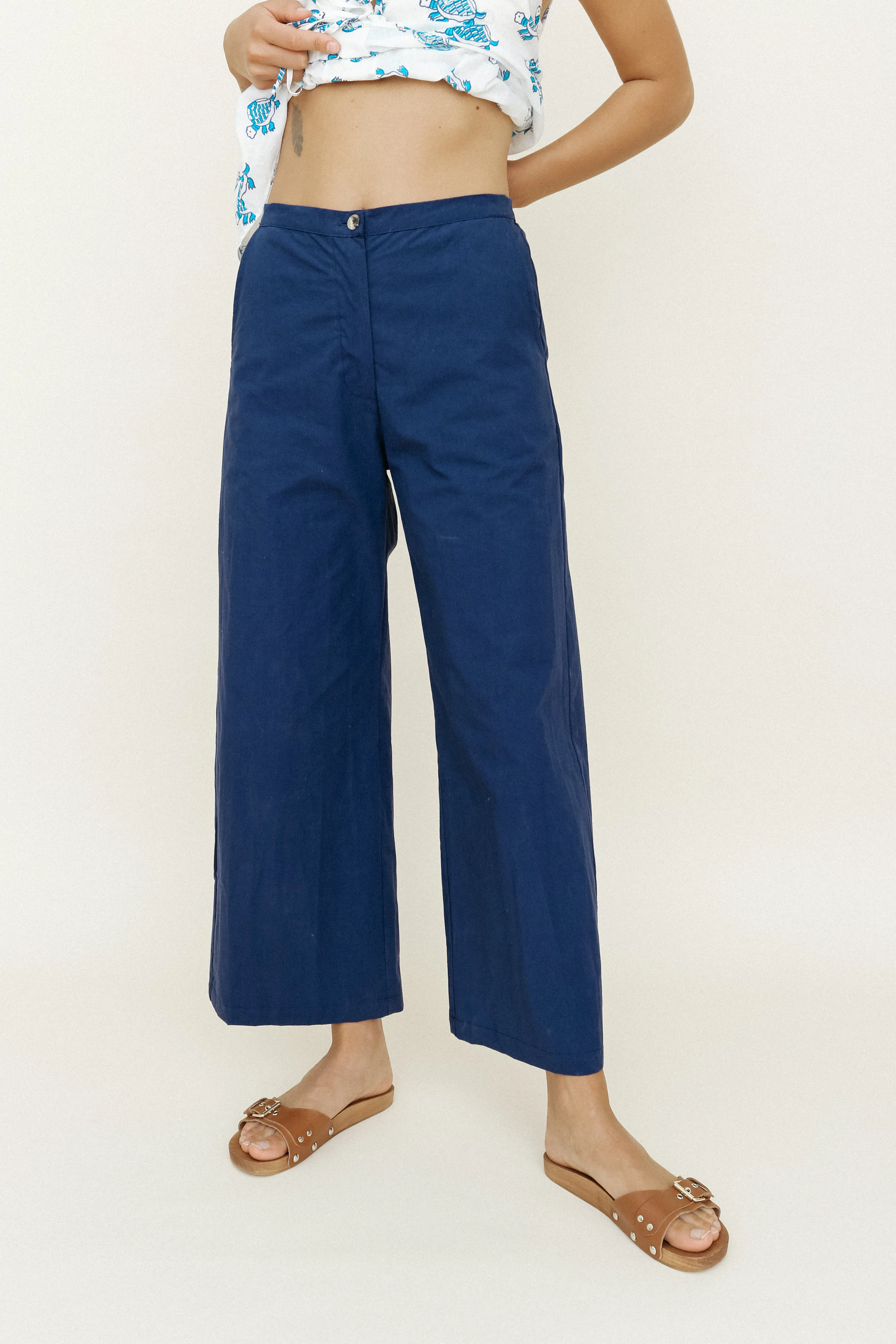 Orlando Pant Navy Washed Cotton sold by Ciao Lucia product image thumbnail 5