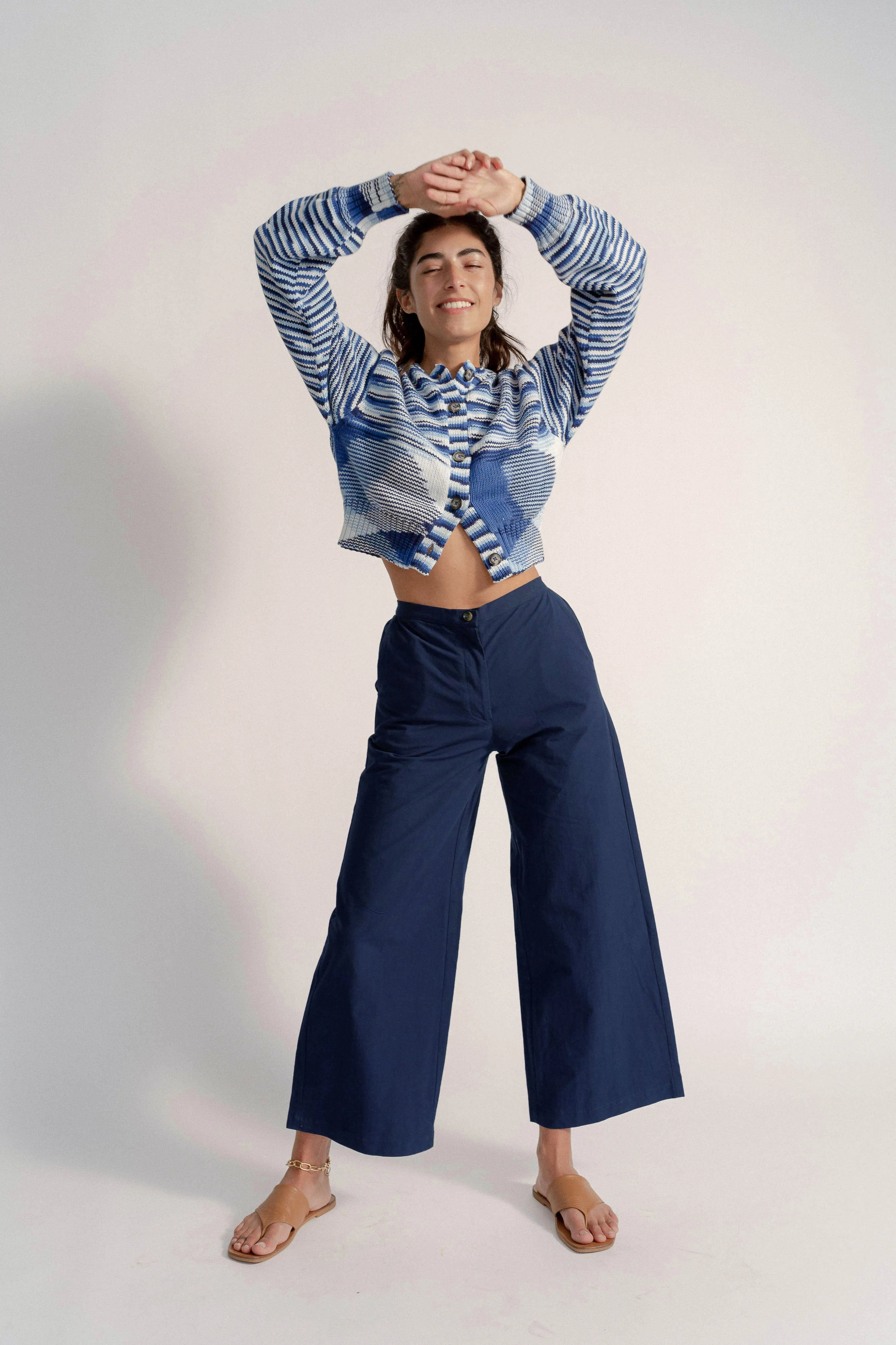 Orlando Pant Navy Washed Cotton sold by Ciao Lucia product image thumbnail 2