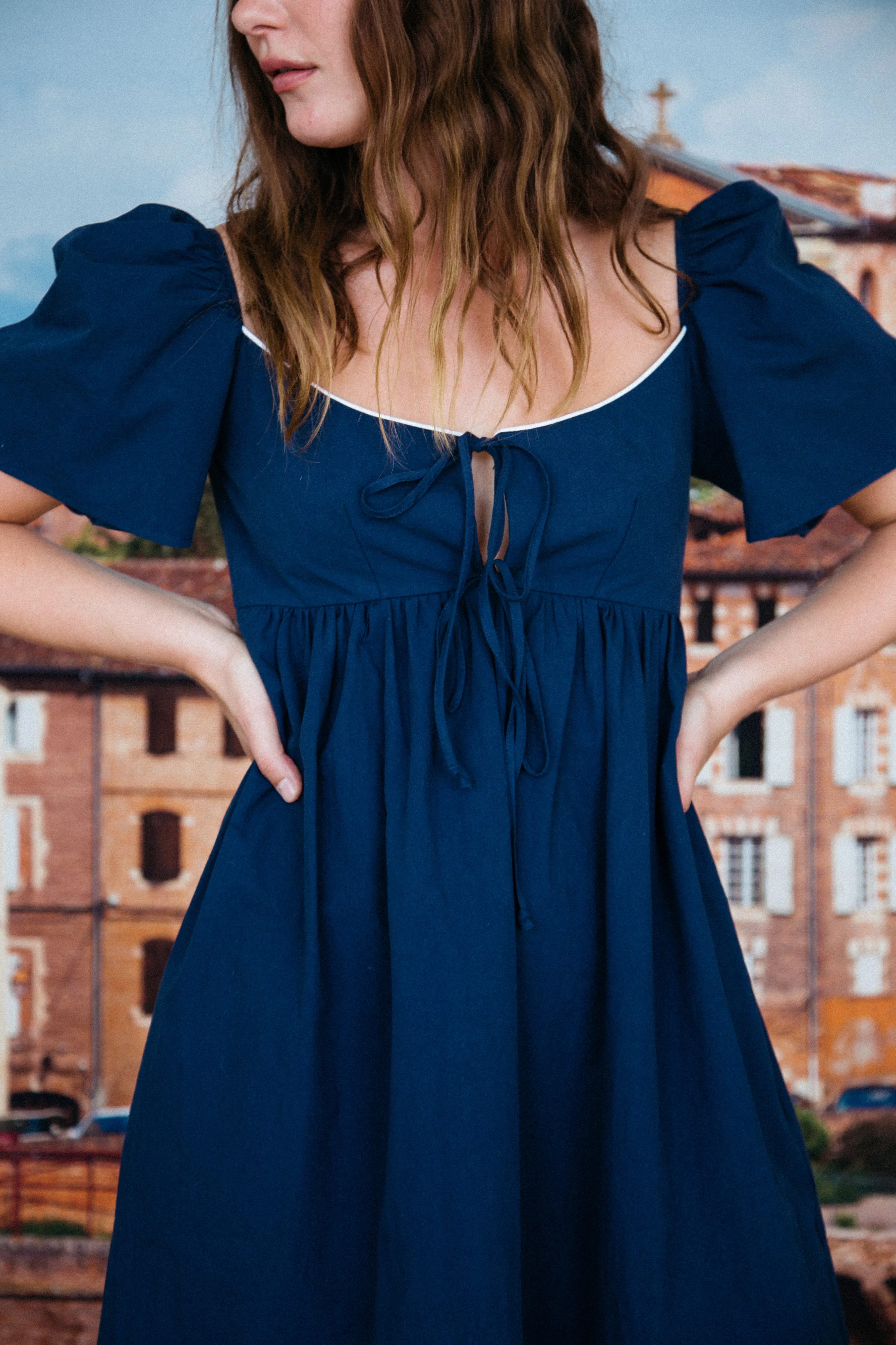 Alessia Dress Navy sold by Ciao Lucia
