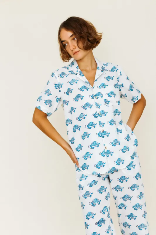 Gio Shirt Turtle Block Print sold by Ciao Lucia