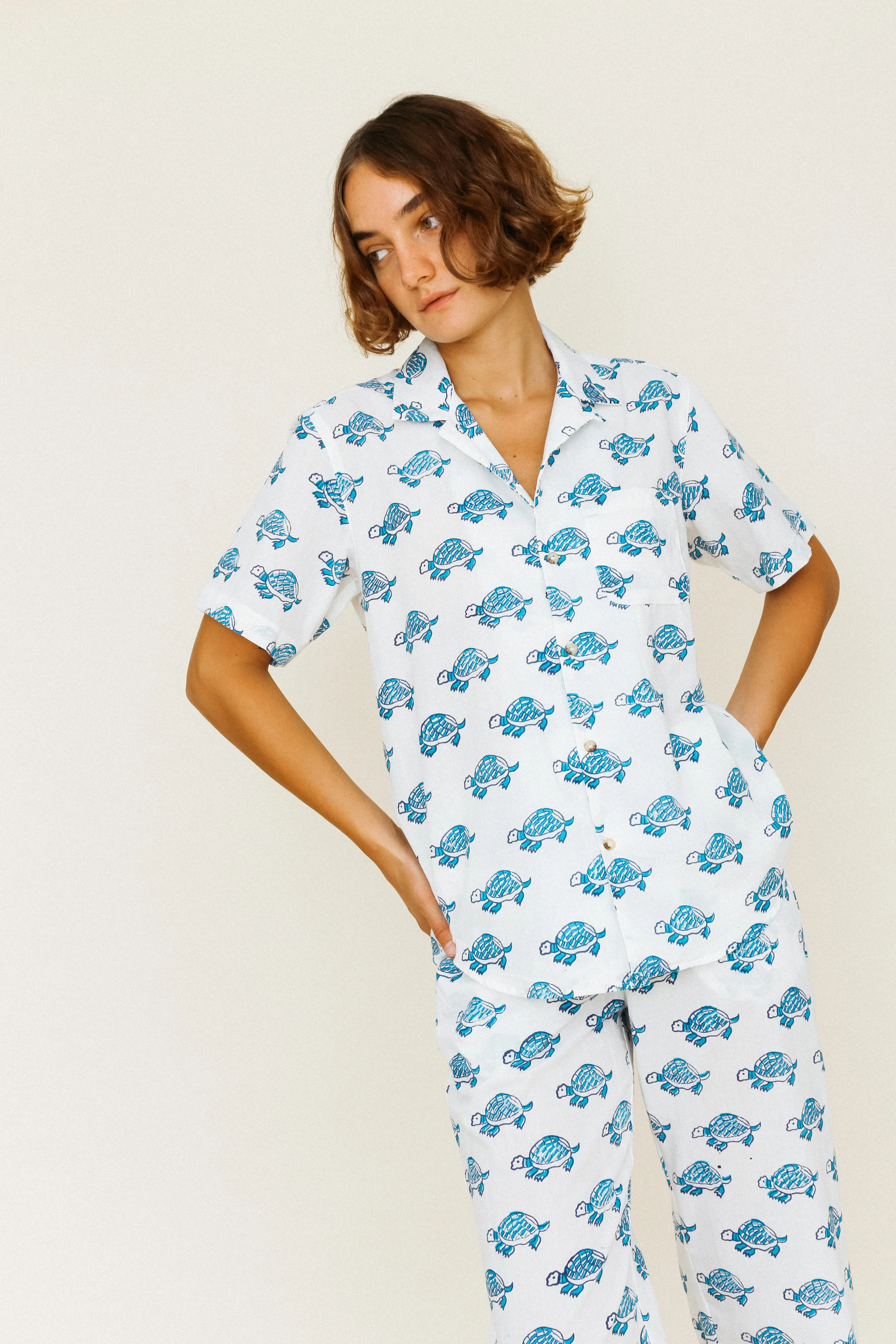 Gio Shirt Turtle Block Print sold by Ciao Lucia