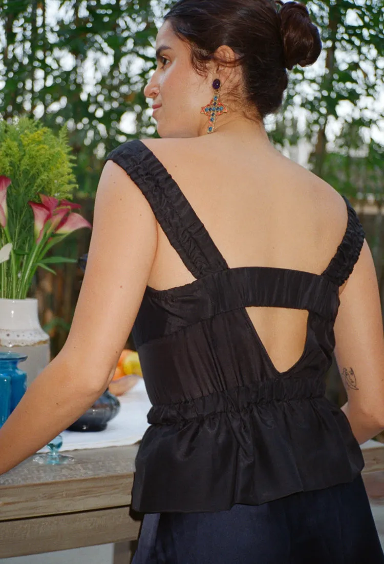 Ilaria Top Black Cotton sold by Ciao Lucia product image thumbnail 4