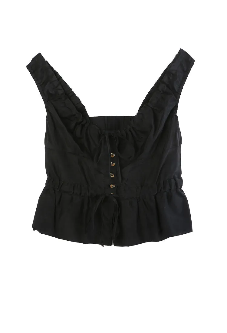 Ilaria Top Black Cotton sold by Ciao Lucia product image thumbnail 5