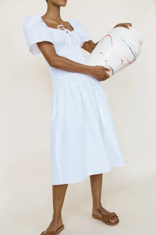 Chiara Dress White Washed Cotton sold by Ciao Lucia