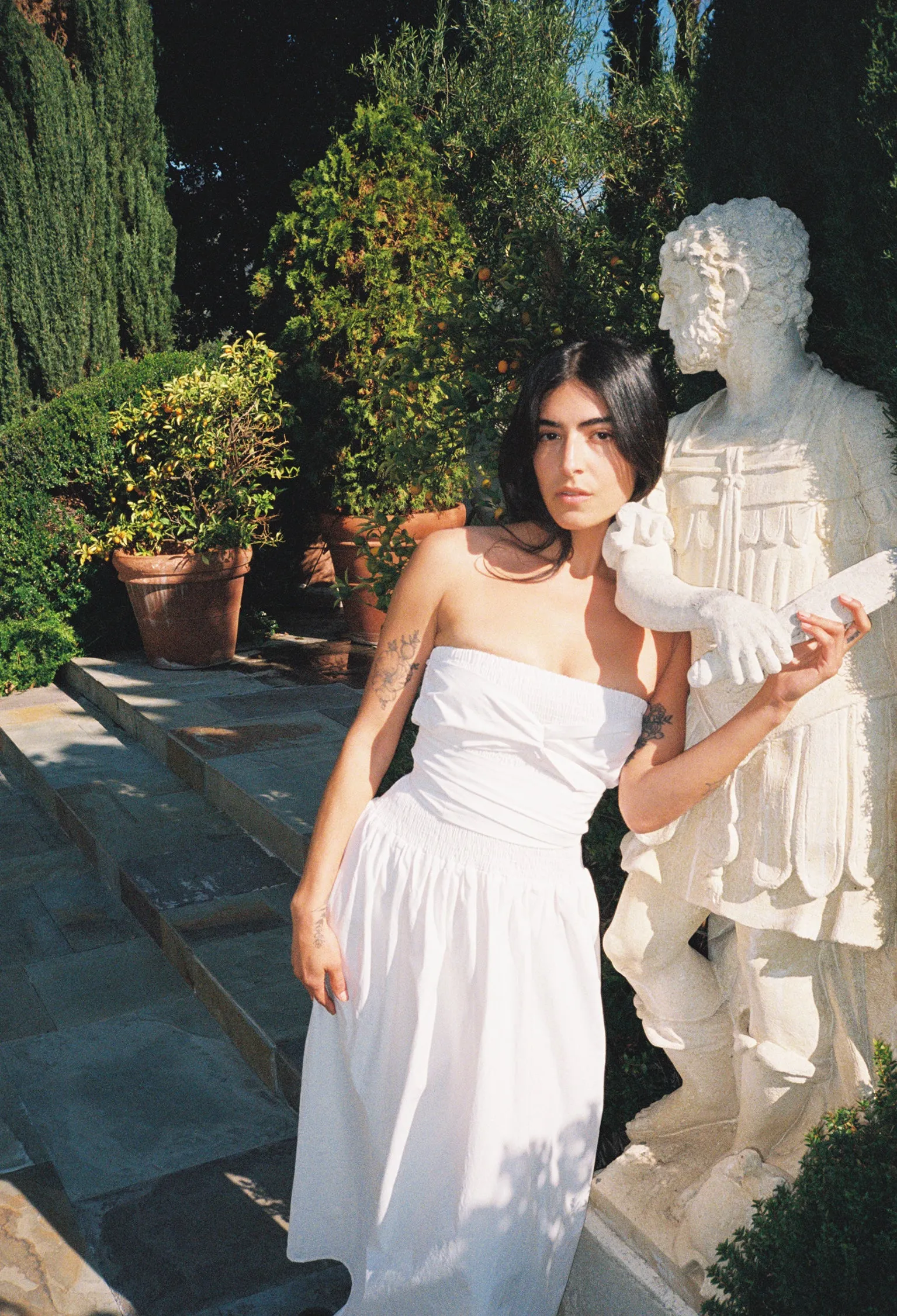 Gia Dress White Cotton sold by Ciao Lucia product image thumbnail 5