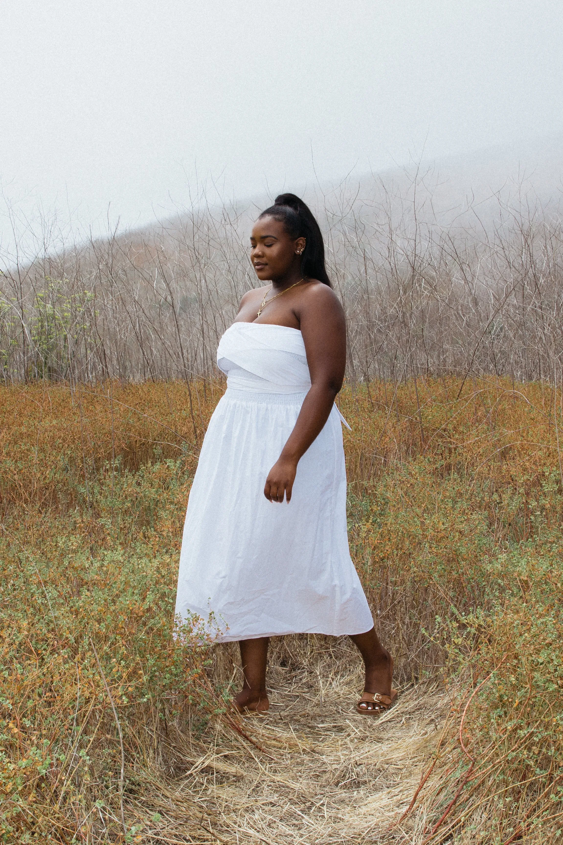 Gia Dress White Cotton sold by Ciao Lucia product image thumbnail 2