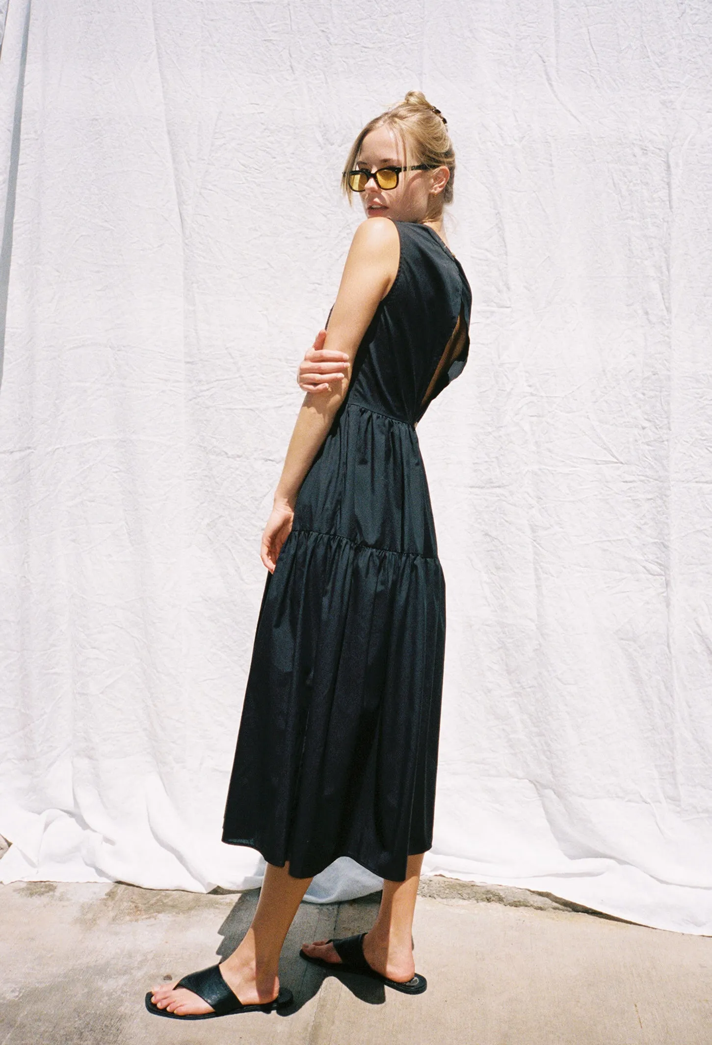 Freya Dress Black Washed Cotton sold by Ciao Lucia product image thumbnail 2