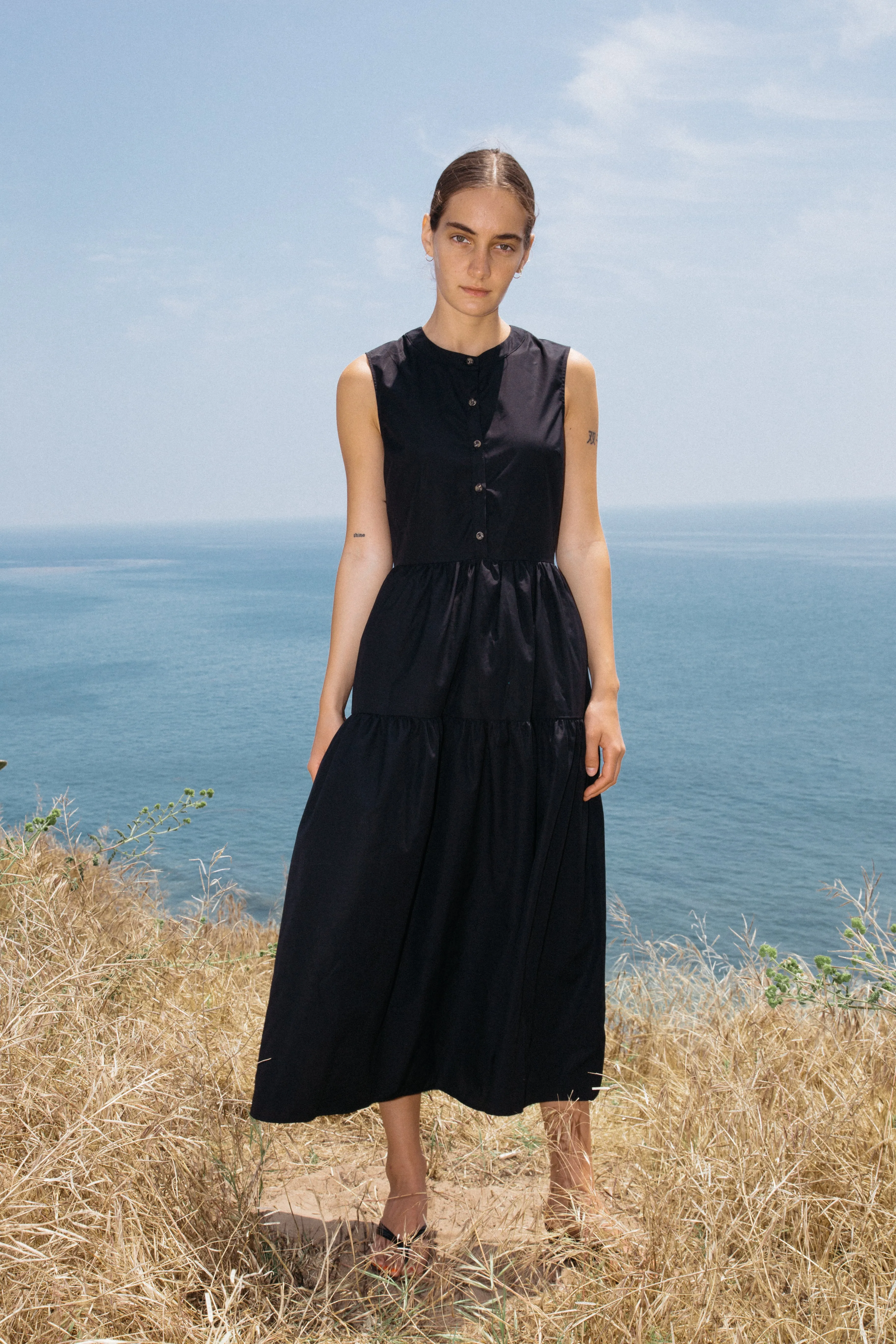 Freya Dress Black Washed Cotton sold by Ciao Lucia product image thumbnail 4