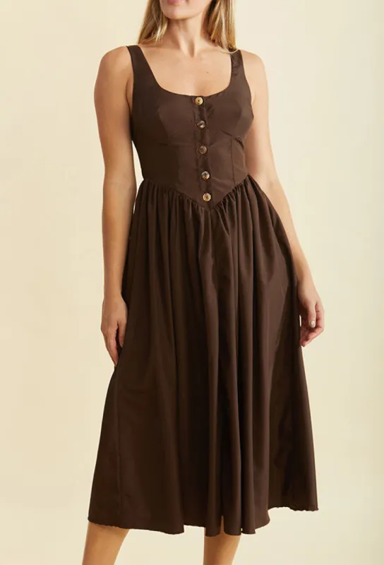 Coretta Dress Umber sold by Ciao Lucia