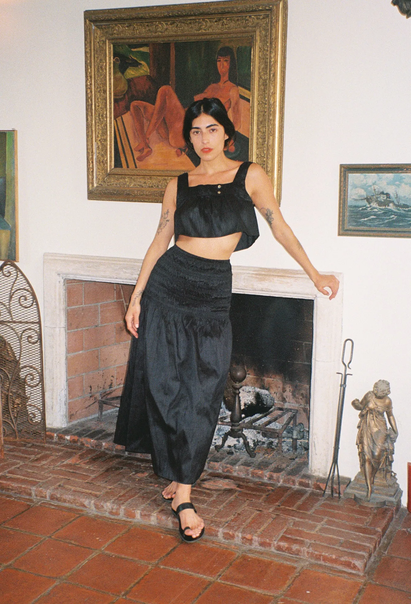 Eva Top Black Dupioni sold by Ciao Lucia product image thumbnail 4