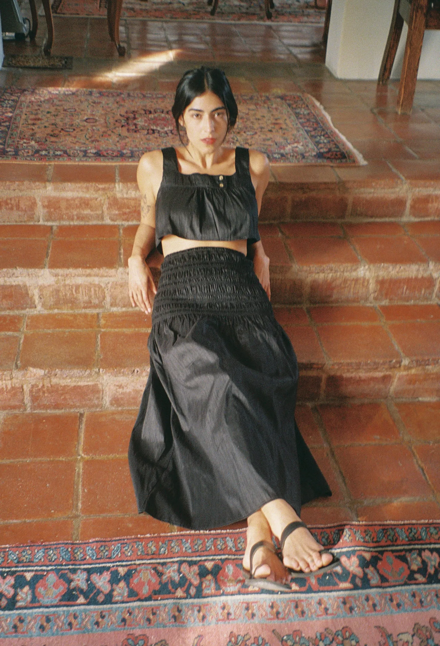 Eva Top Black Dupioni sold by Ciao Lucia product image thumbnail 5