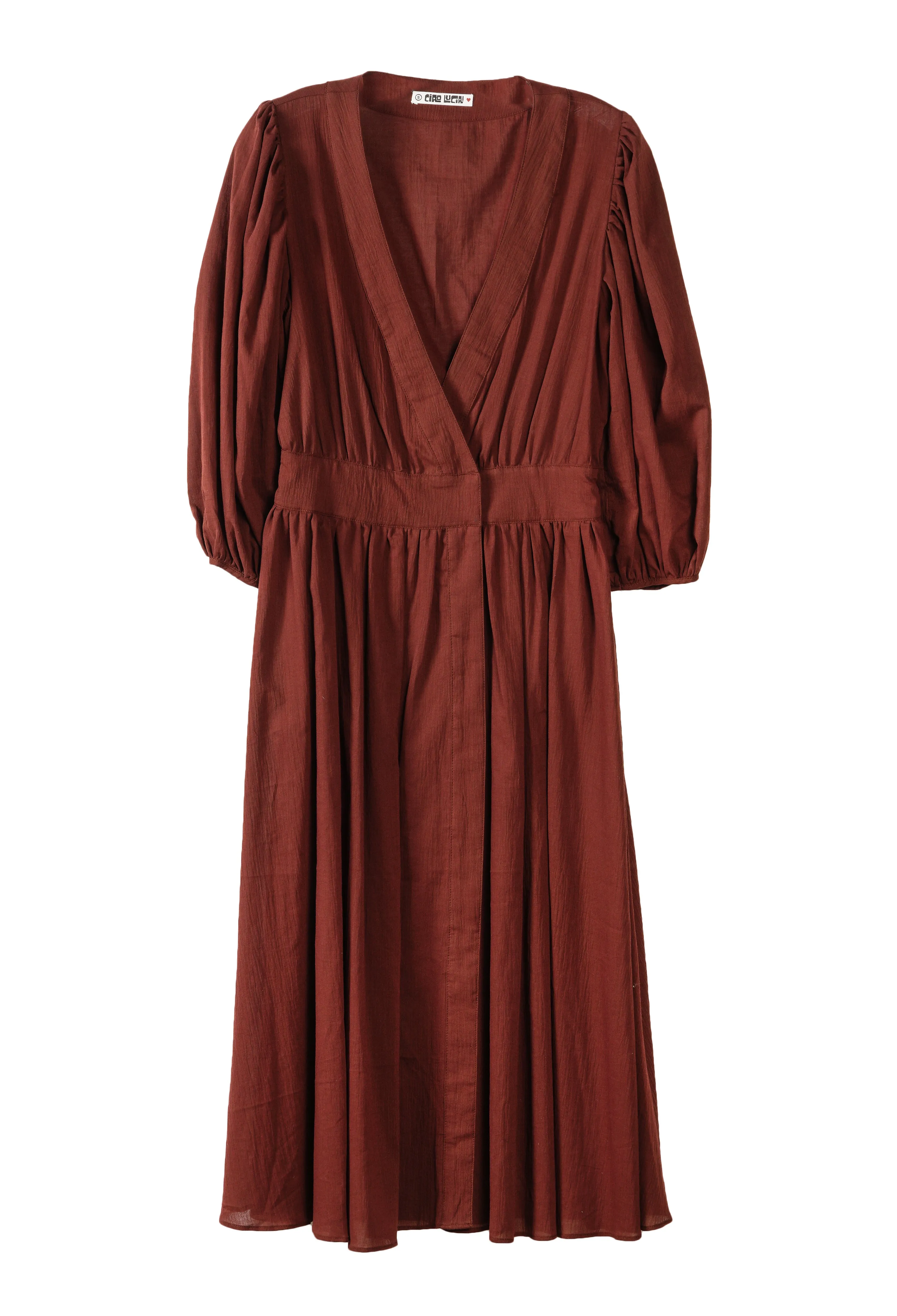 Cala Dress Eggplant sold by Ciao Lucia product image thumbnail 3