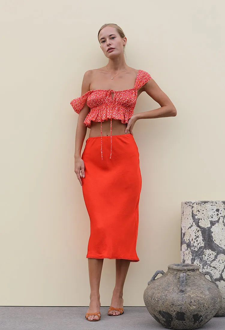 Valeria Skirt Poppy Sustainable sold by Ciao Lucia