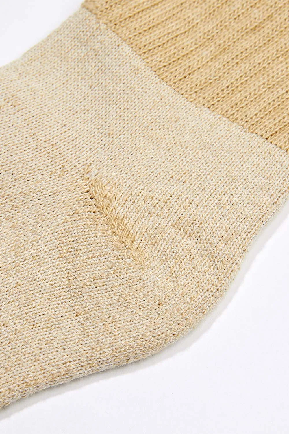 Women's Organic Cotton Socks Tan-Green Crew sold by Harvest and Mill product image thumbnail 5