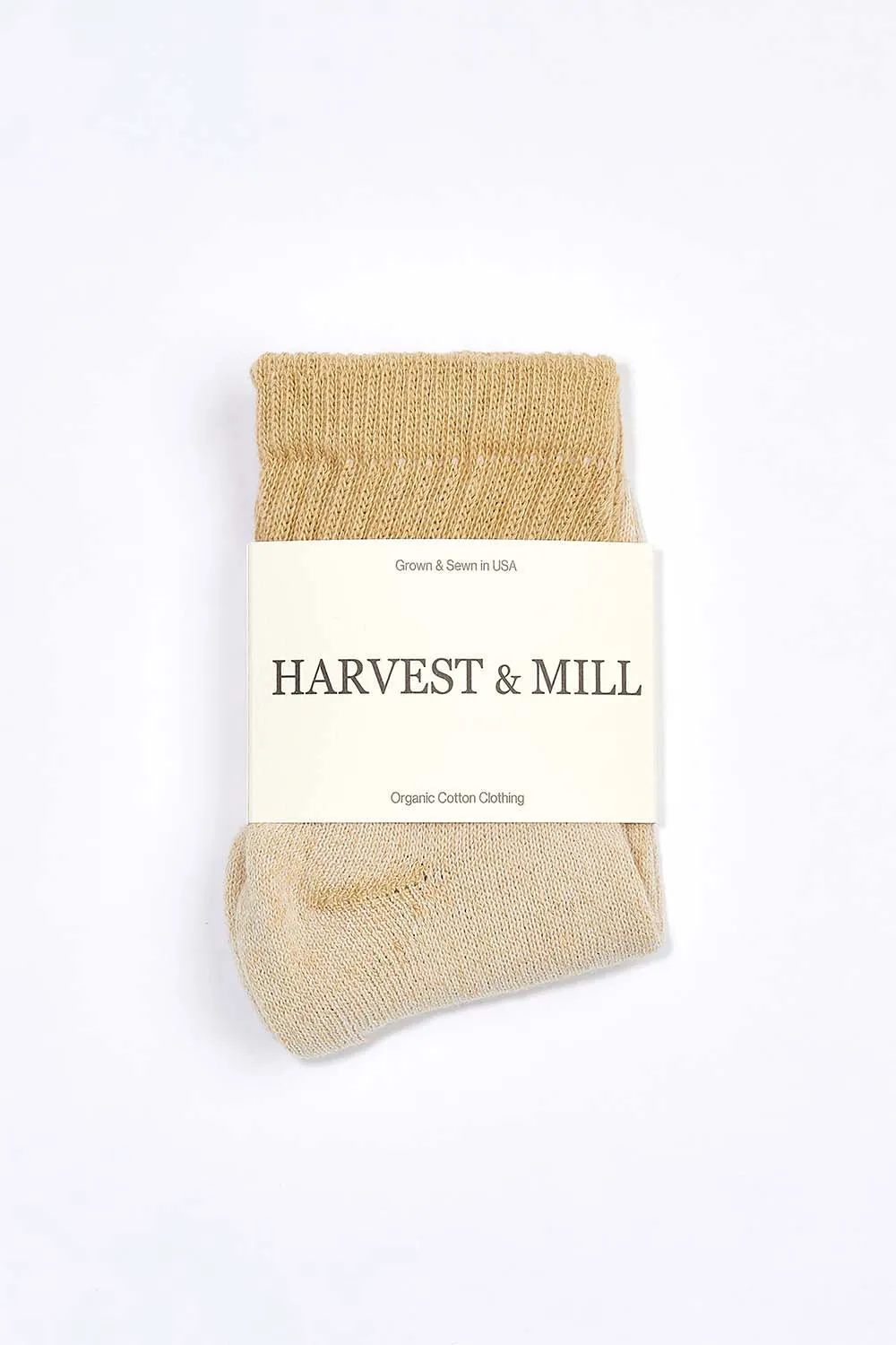 Women's Organic Cotton Socks Tan-Green Ankle sold by Harvest and Mill product image thumbnail 3
