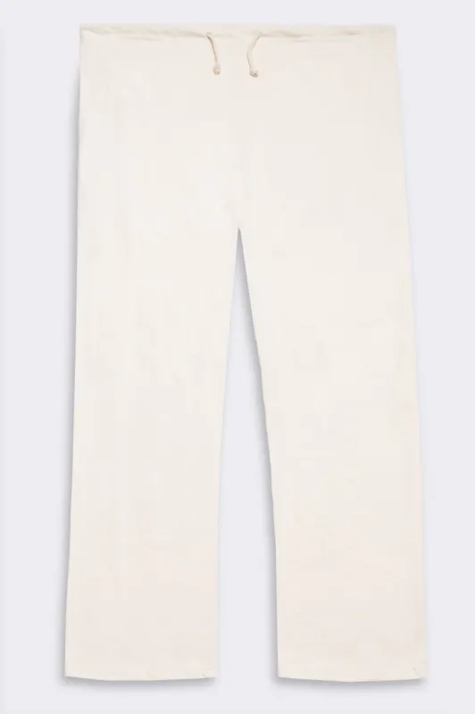 Women's Organic Drawstring Only Lounge Pants in Natural sold by Harvest and Mill